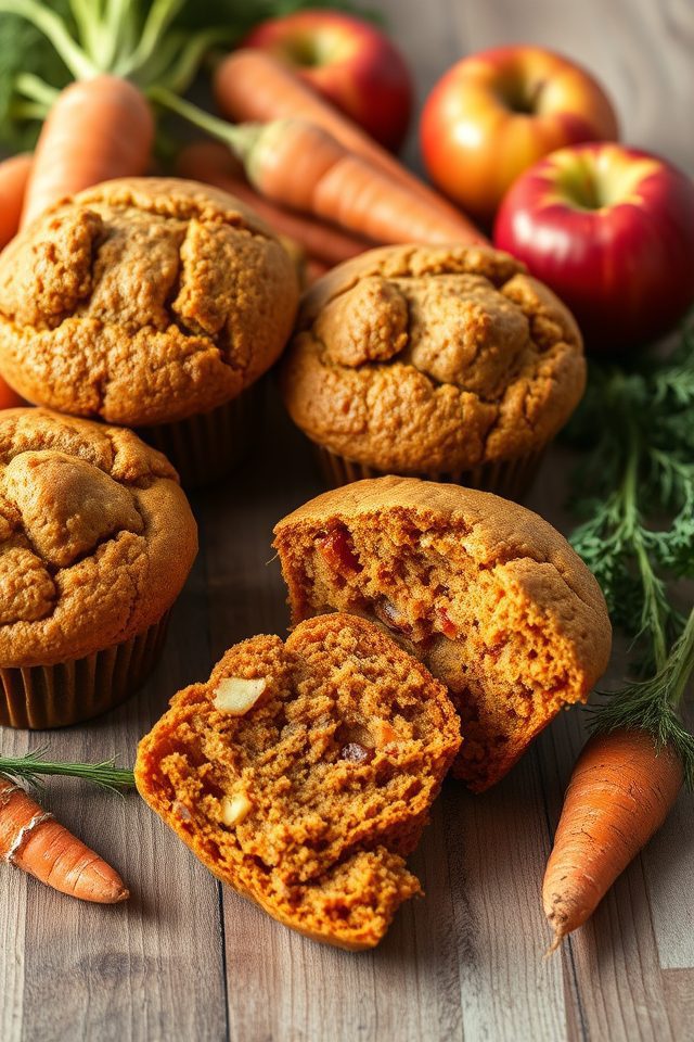 muffins with carrot apple
