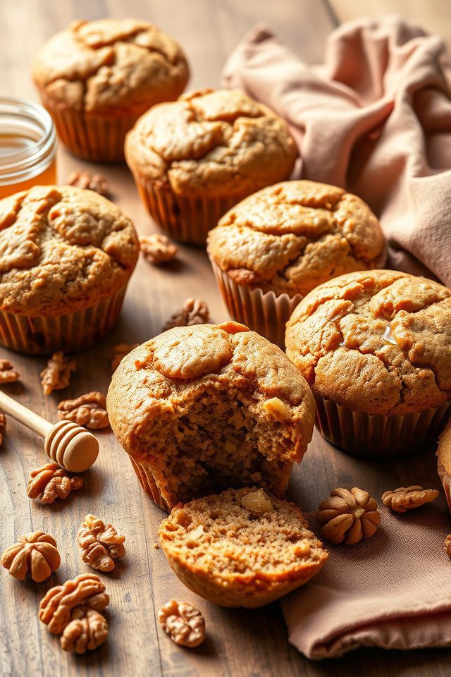 muffins with honey walnuts