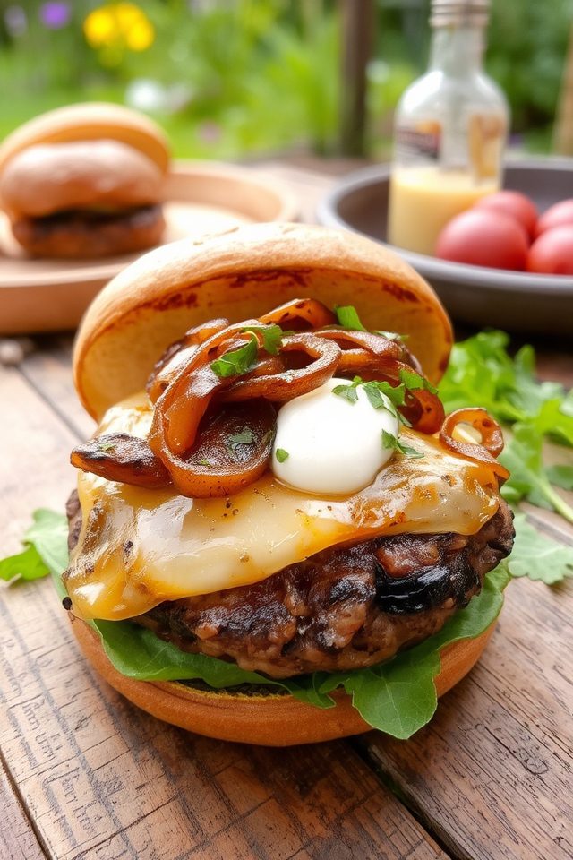 mushroom burgers are delicious