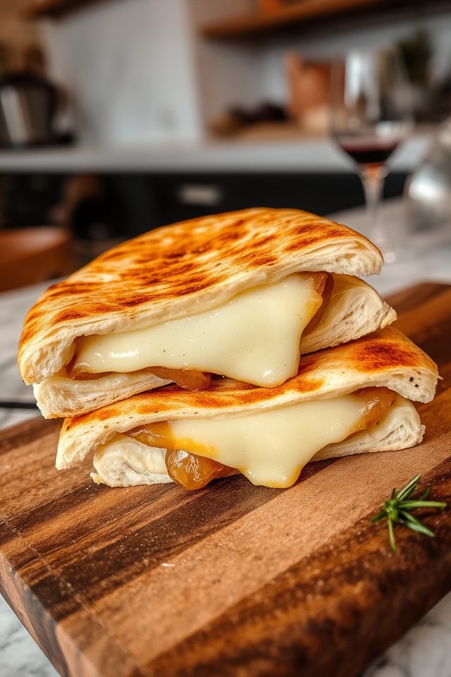 naan and caramelized onions
