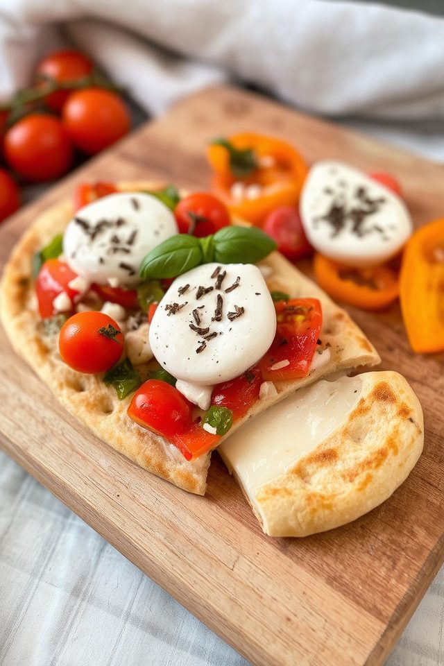 naan artisanal cheese pizzas