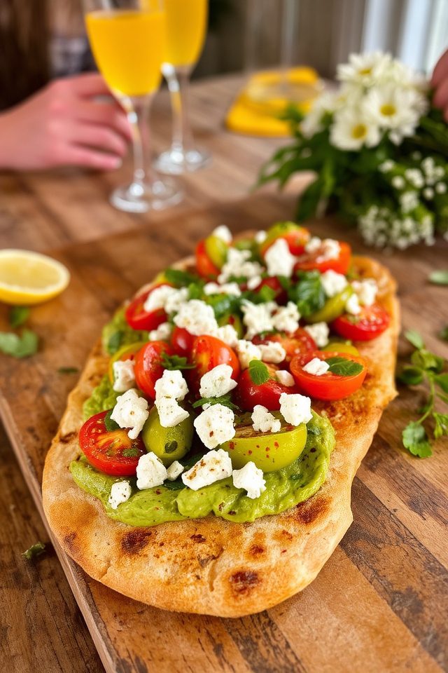 naan avocado brunch boards