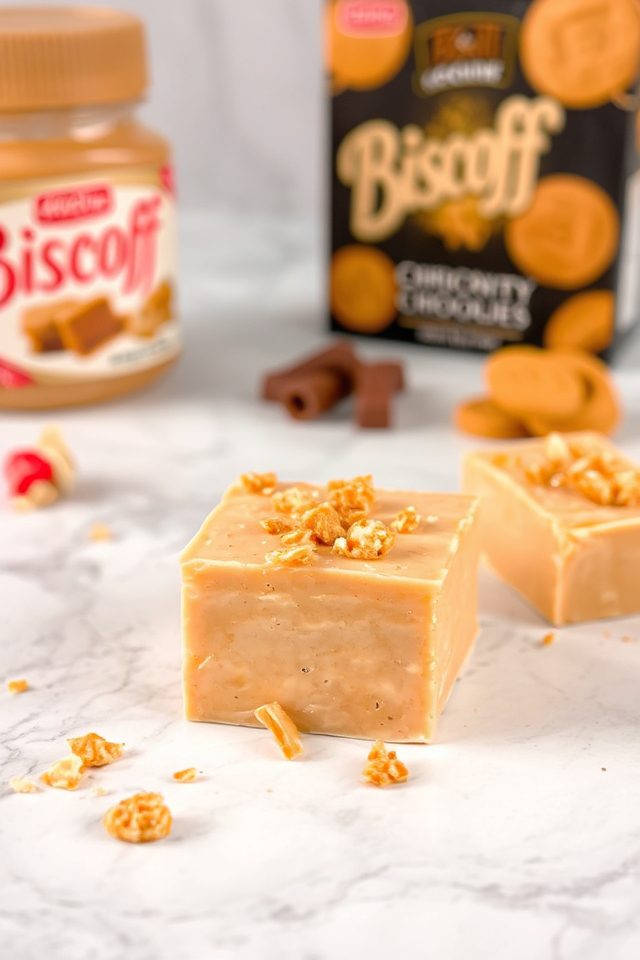 no bake biscoff fudge