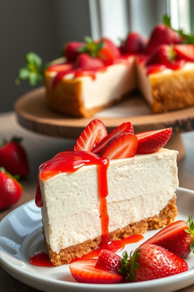 no bake strawberry cheesecake