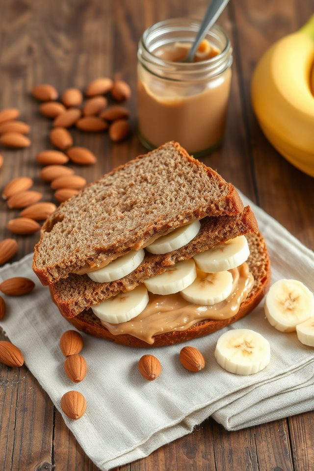 nut butter banana sandwich