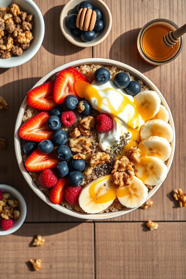 nutritious quinoa morning bowl