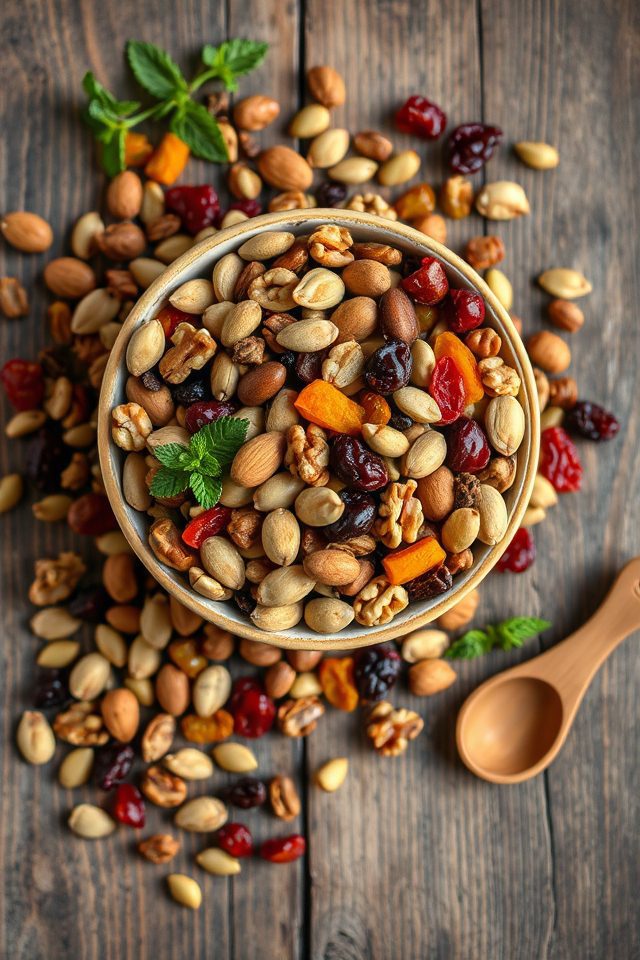 nuts and dried fruit