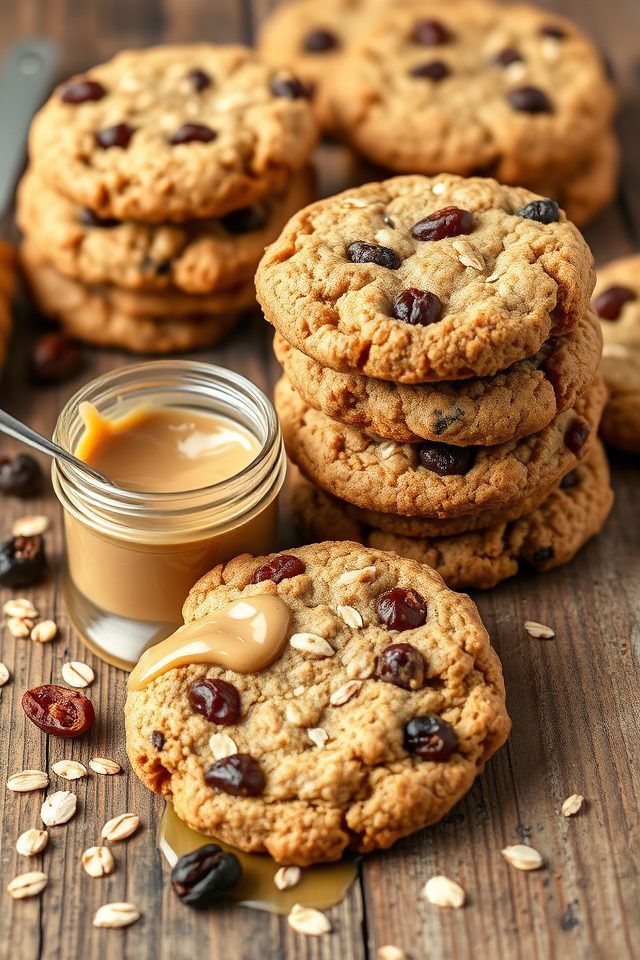 nutty oat raisin cookies