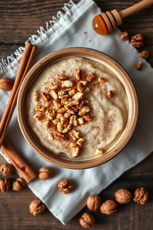 oatmeal cinnamon walnut breakfast