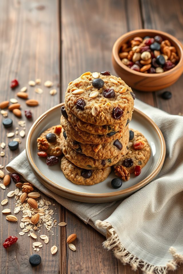 oatmeal cookies with trailmix