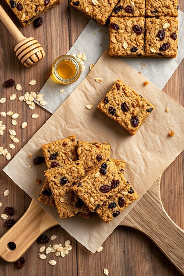 oatmeal raisin healthy bars