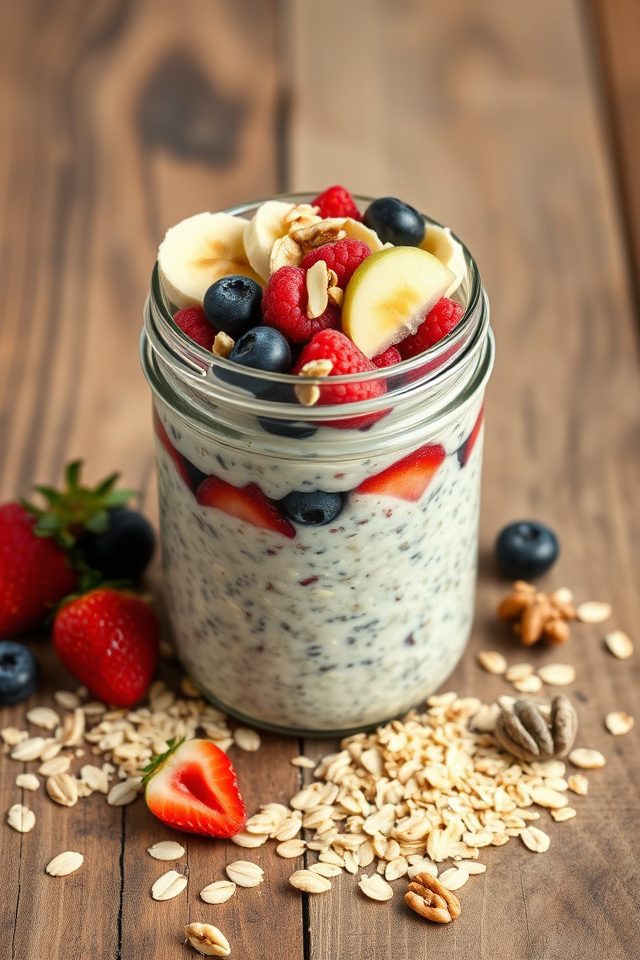 oats topped with fruits