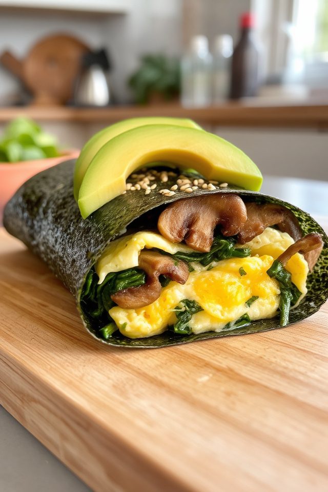 ocean flavored breakfast wrap