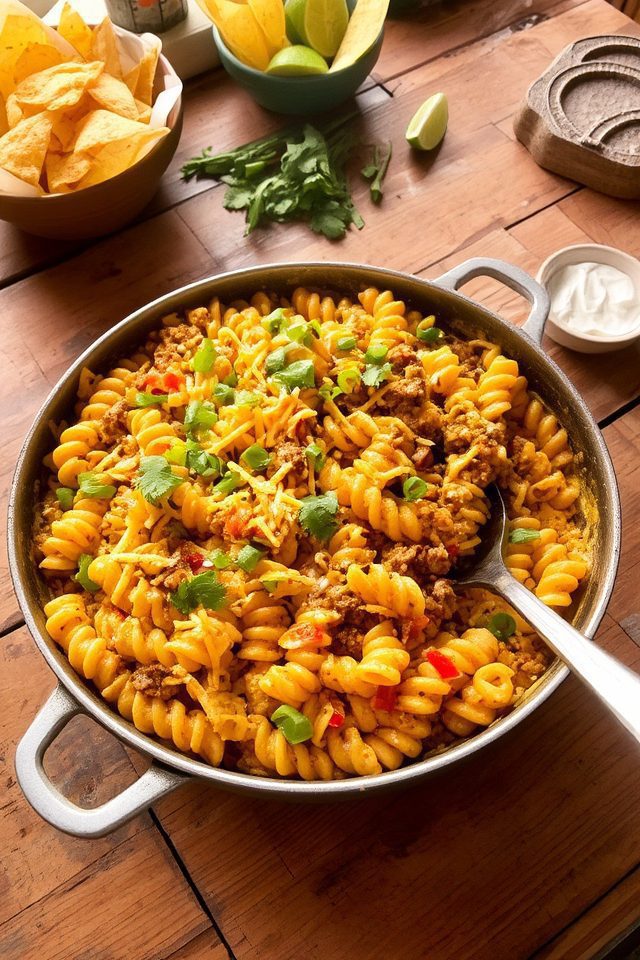 one pan cheesy taco pasta