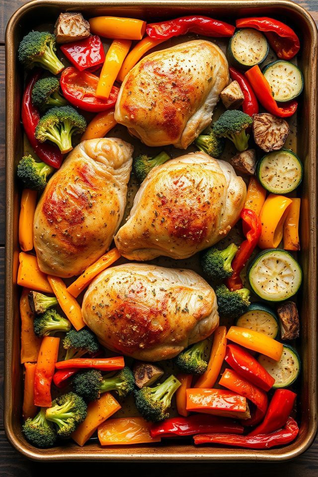 one pan chicken vegetable bake