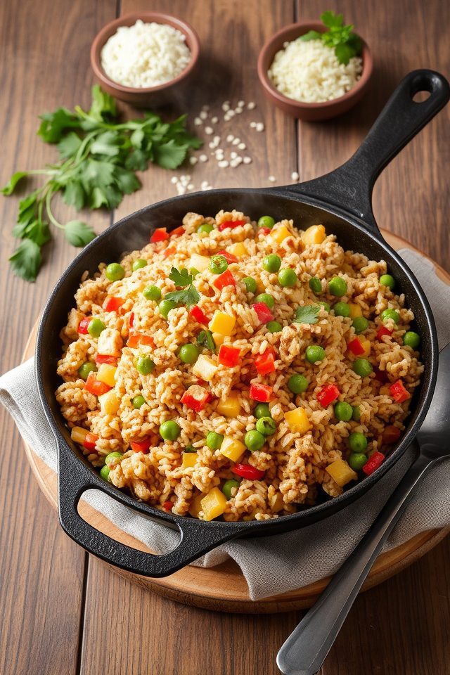 one pan turkey rice dinner
