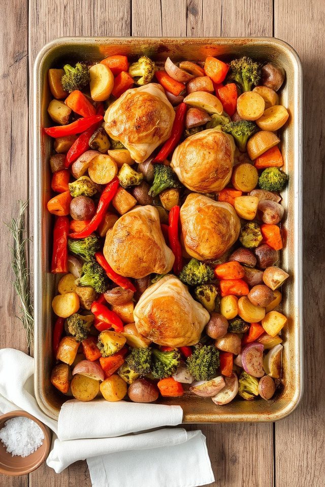 one tray roasted dinner