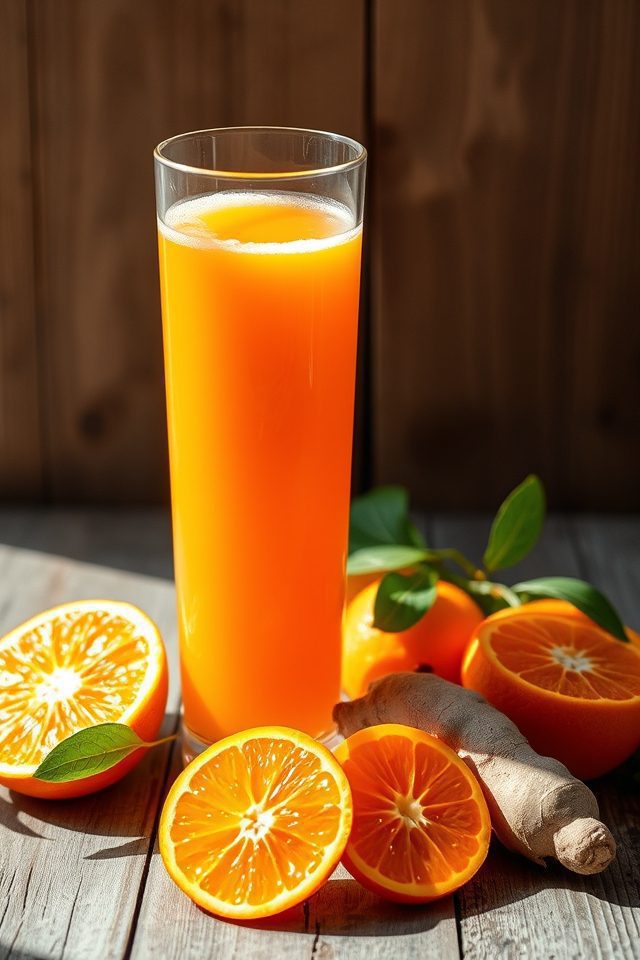 orange carrot ginger juice