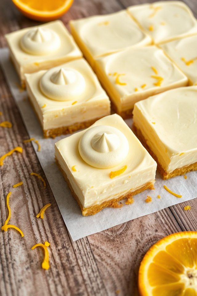 orange creamsicle cheesecake bars