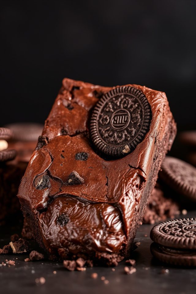 oreo infused chocolate brownies