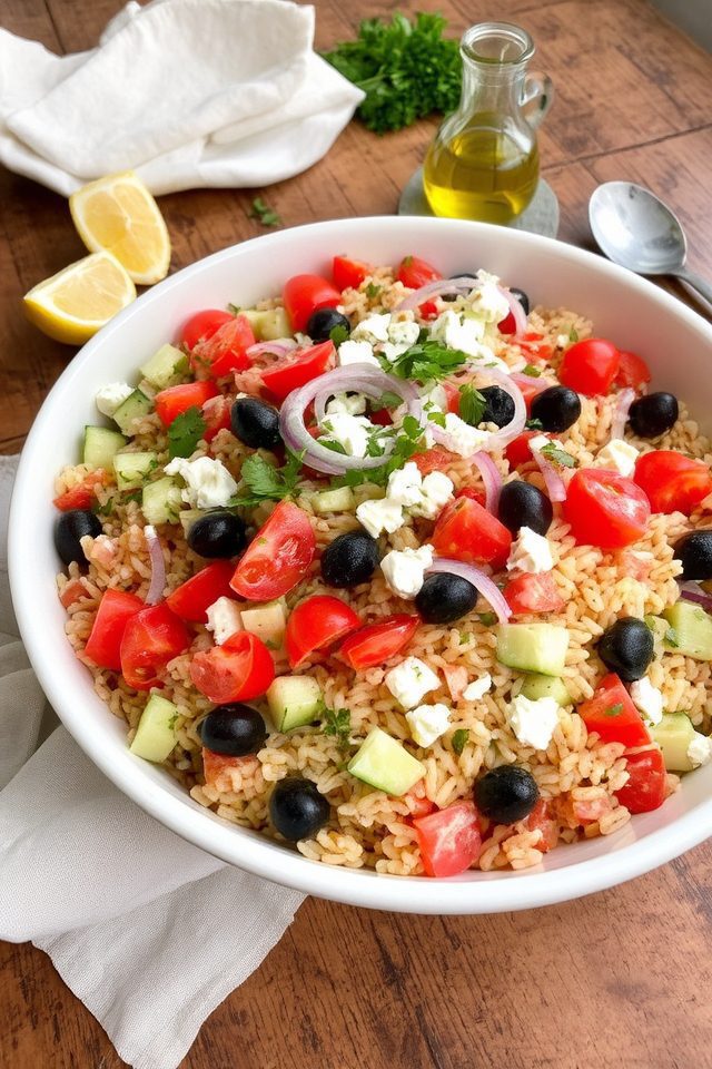 orzo feta lemon salad