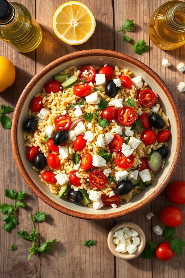 orzo salad lemon vinaigrette