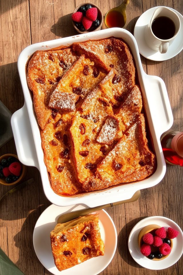 overnight custardy breakfast casserole