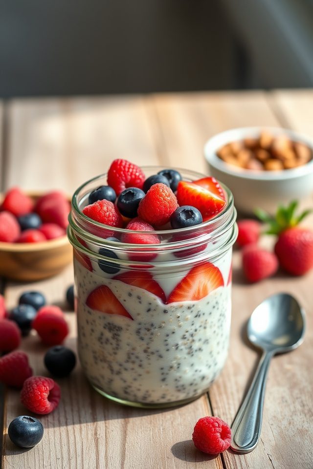 overnight oats with berries