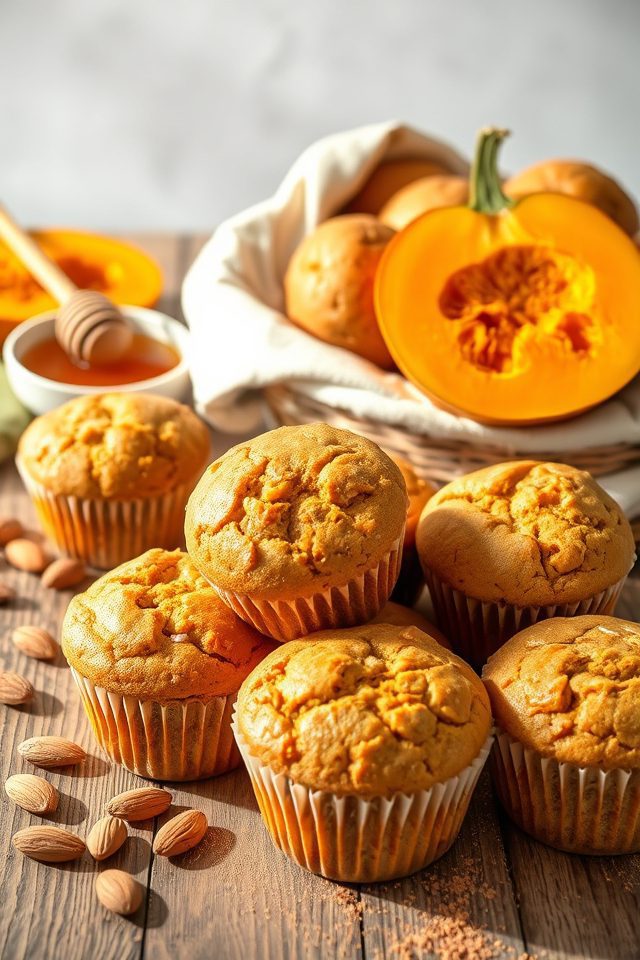 paleo pumpkin almond muffins
