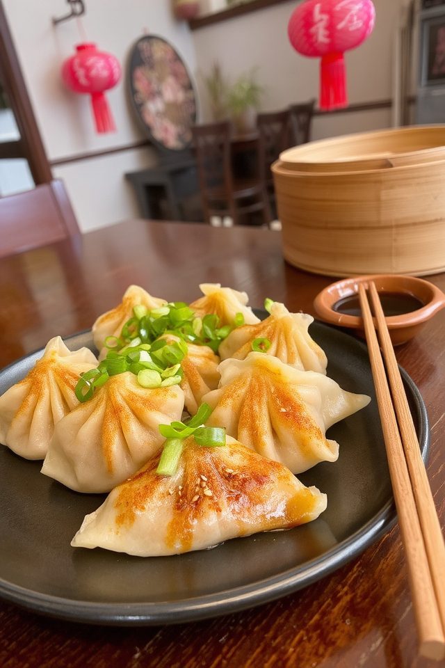 pan seared chinese dumplings