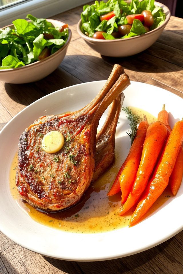 pan seared lamb garlic
