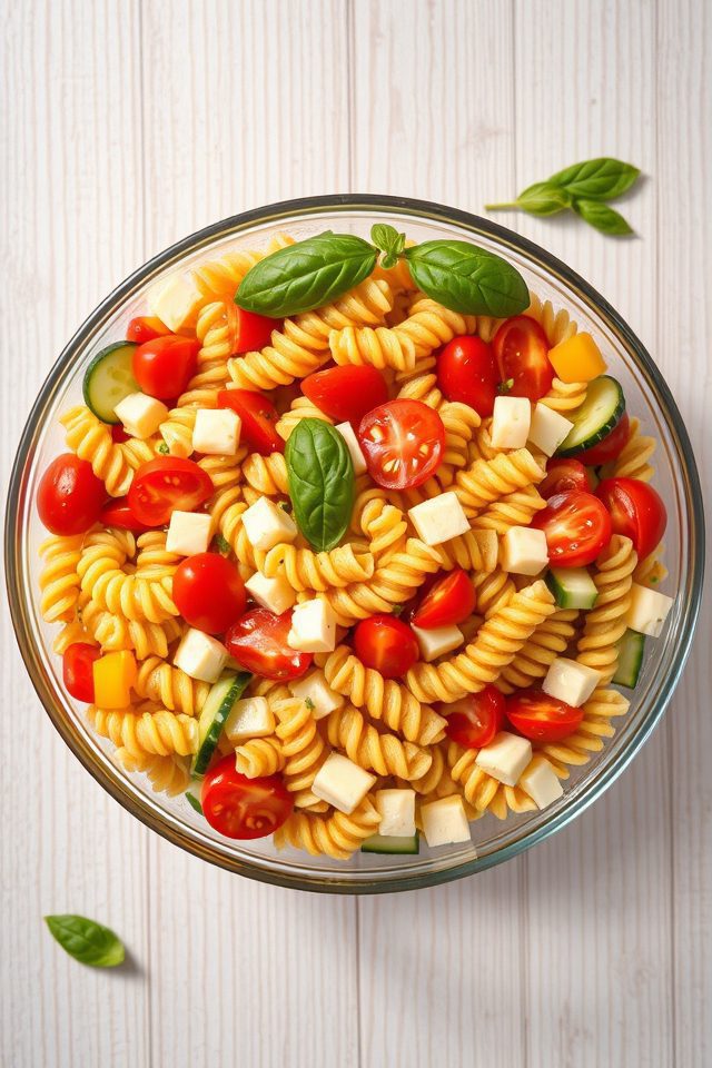 pasta mixed with vegetables