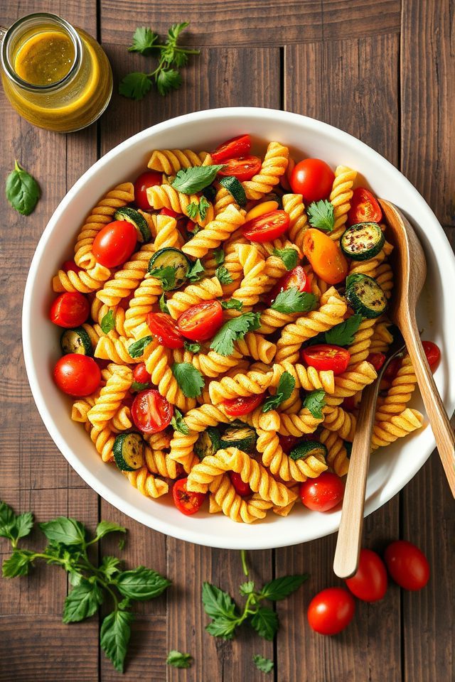 pasta salad grilled vegetables