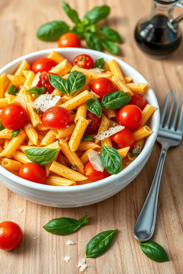 pasta salad with basil