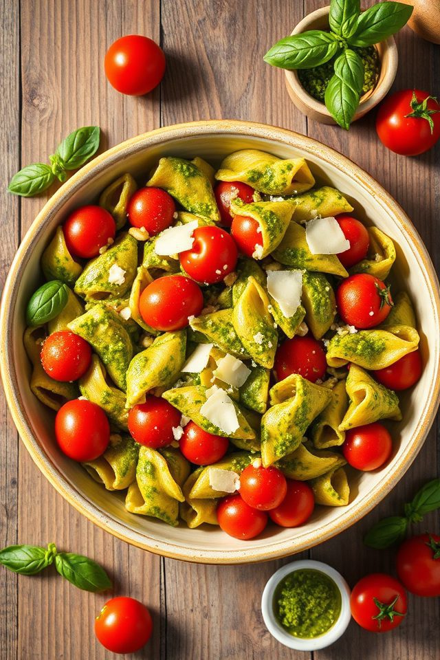 pasta salad with pesto