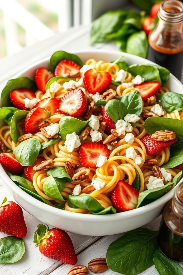 pasta salad with strawberries