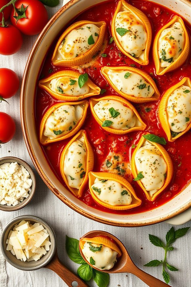 pasta with cheese filling