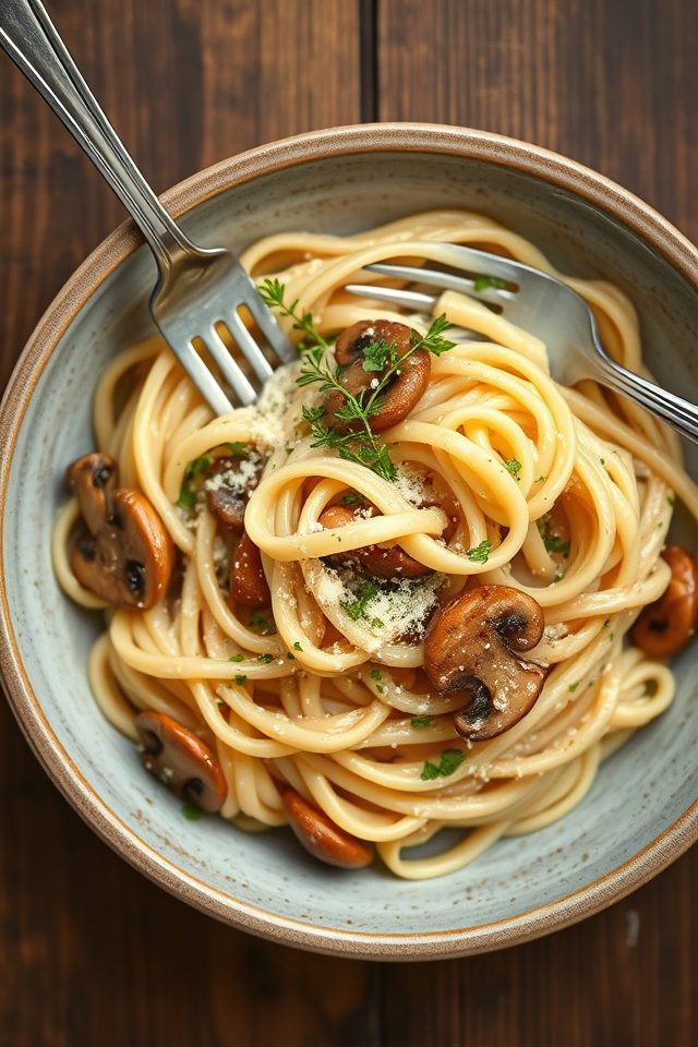 pasta with mushrooms garlic