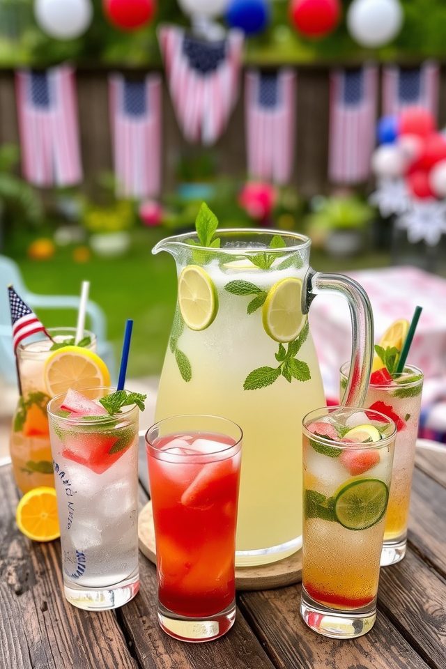 patriotic summer refreshment drinks