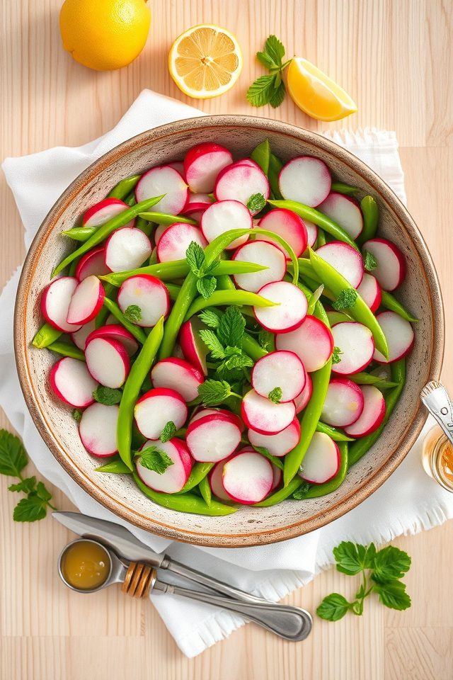 pea and radish slaw