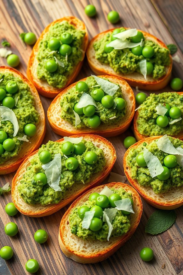 pea parmesan appetizer recipe