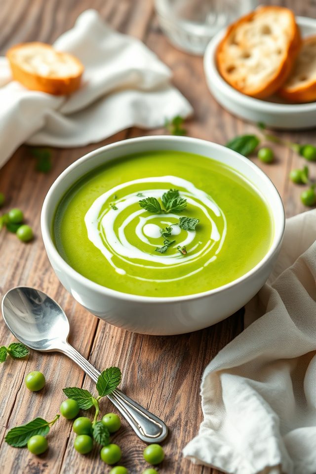 pea soup with mint