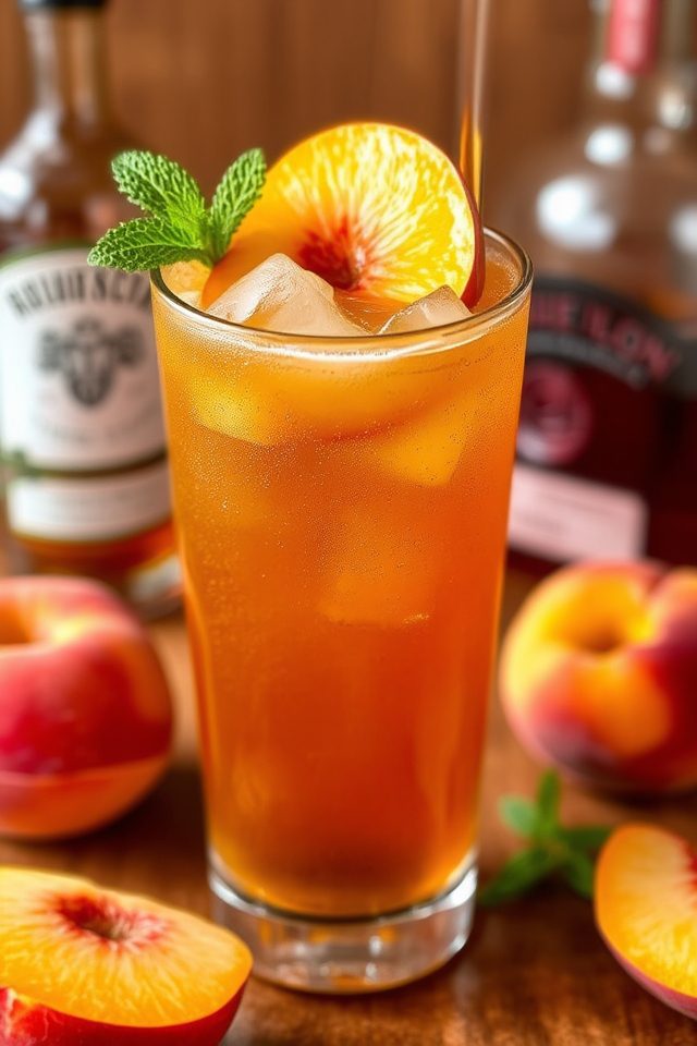 peach bourbon summer drink
