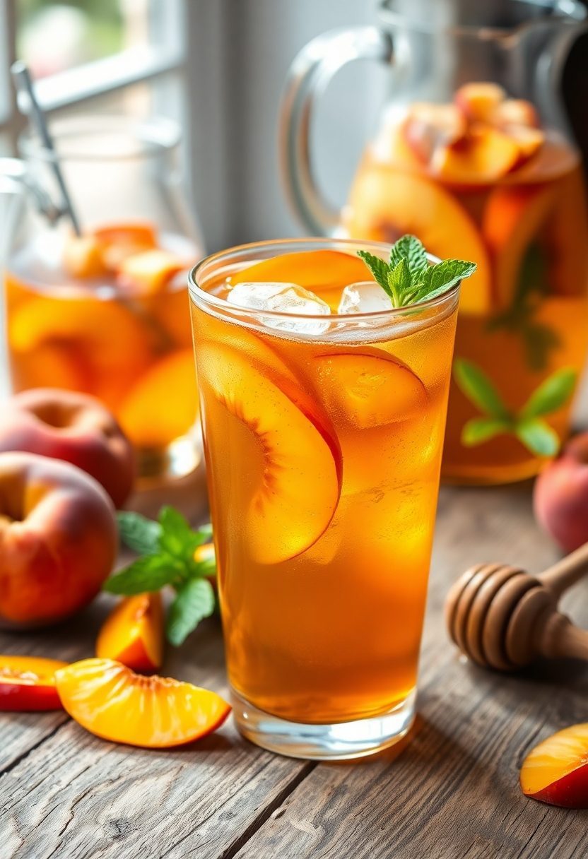 peach flavored iced tea