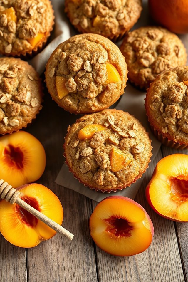 peach flavored oatmeal muffins
