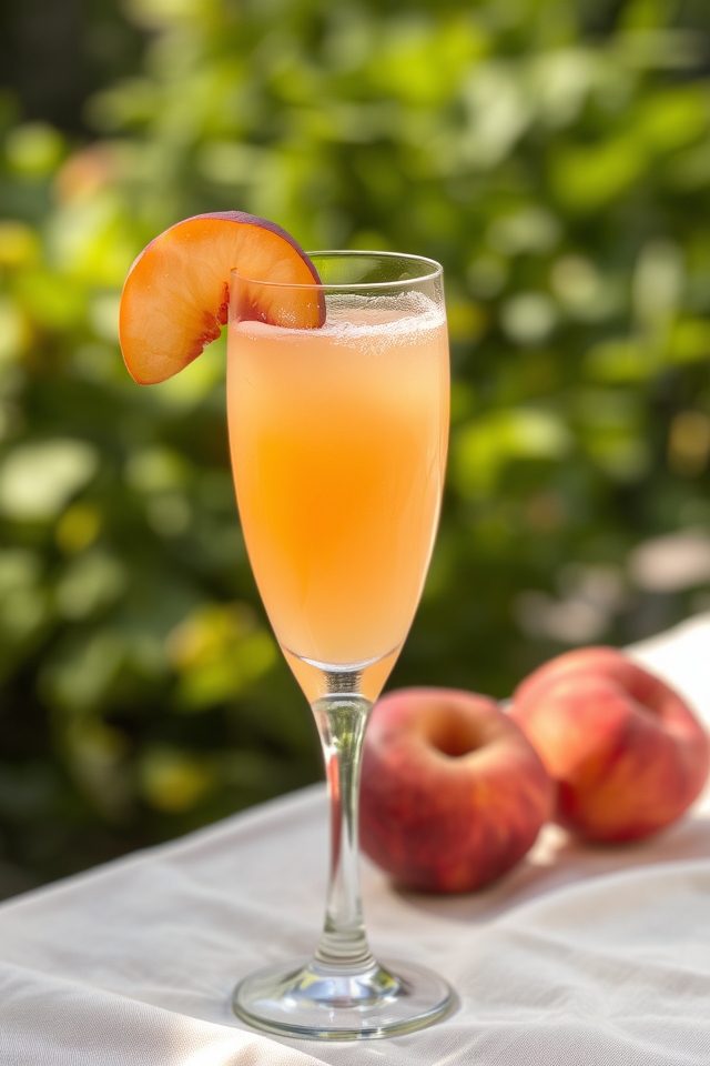 peach flavored summer drink