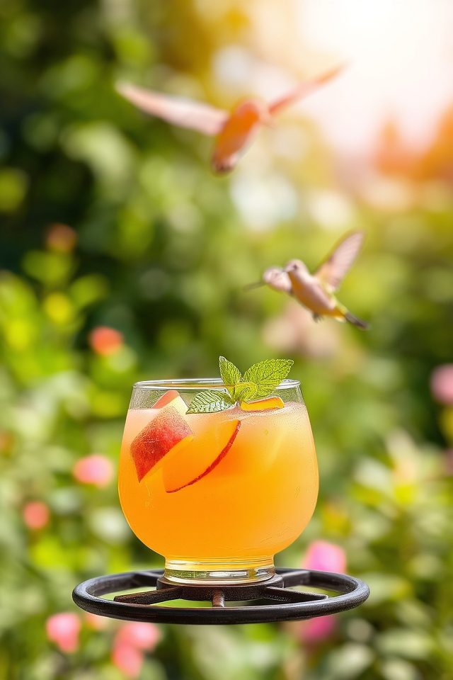 peach mint hummingbird nectar