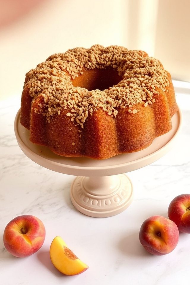 peaches in moist cake