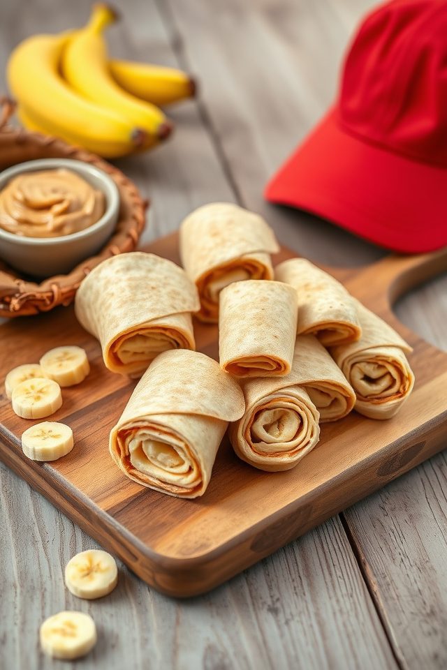 peanut banana tortilla snack