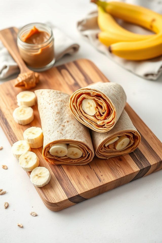 peanut banana tortilla snack